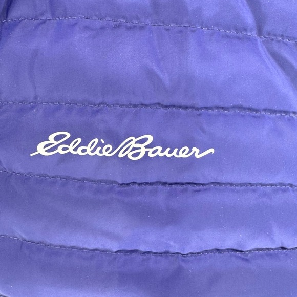 Eddie Bauer Womens XL Purple Down Puffer EB 650 Vest Lightweight Full Zip - Picture 3 of 7
